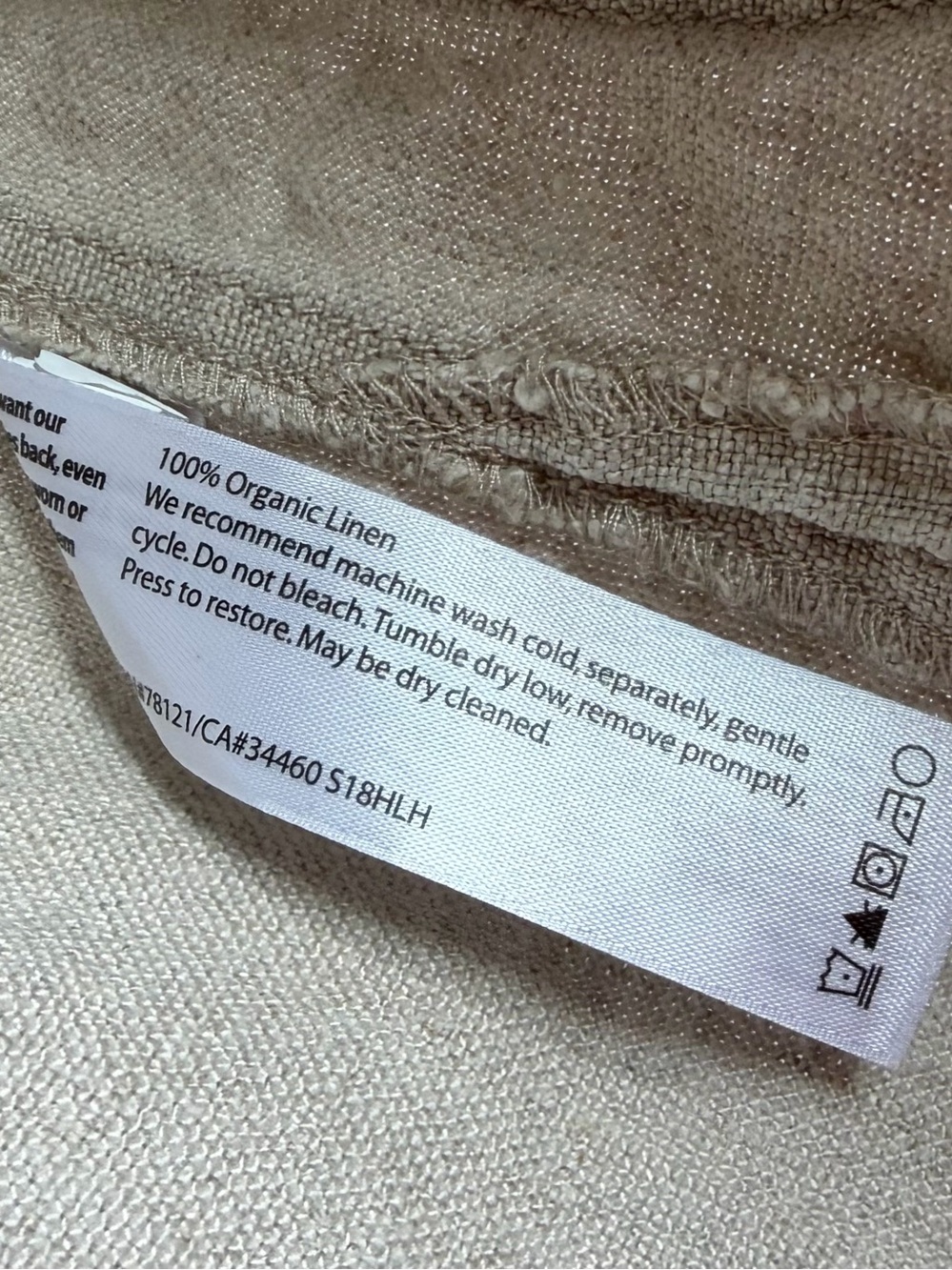 Eileen Fisher Organic Linen Mandarin Collar Beige Jacket Sz L Natural Beige - Picture 6 of 15